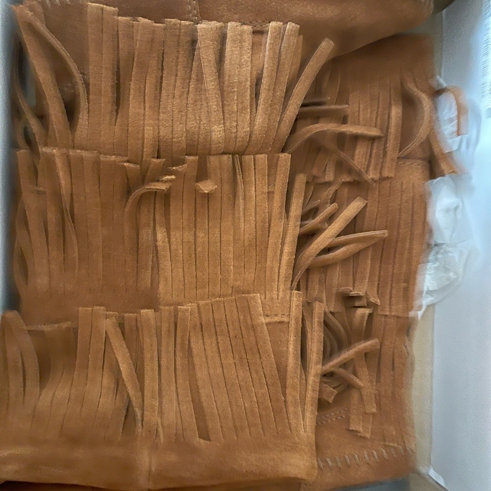 Minnetonka fringe 3 layer boots brown 6 - Picture 2 of 4